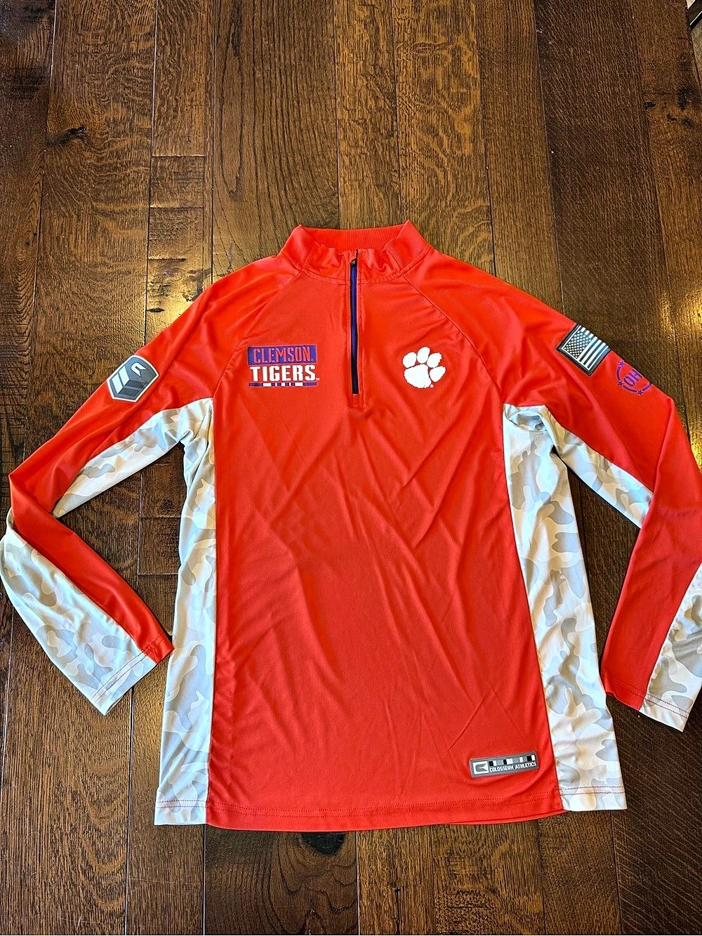 Clemson Tigers Colosseum Athletics quarter-zip pullover Orange & White